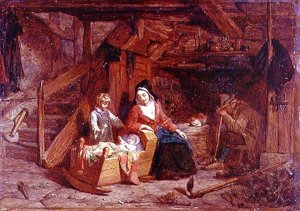 A Cottage Interior alkotó: Frederick Goodall