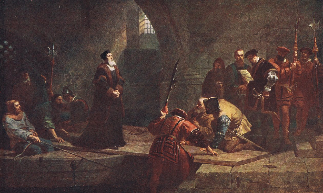 Cranmer az árulók kapujában alkotó: Frederick Goodall