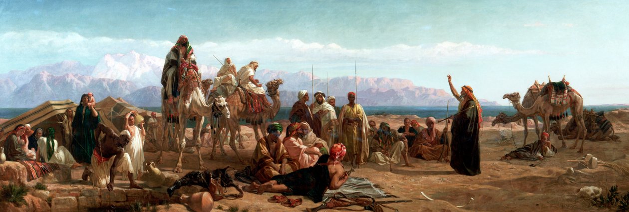 „Kora reggel Shur vadonjában”, 1860 alkotó: Frederick Goodall