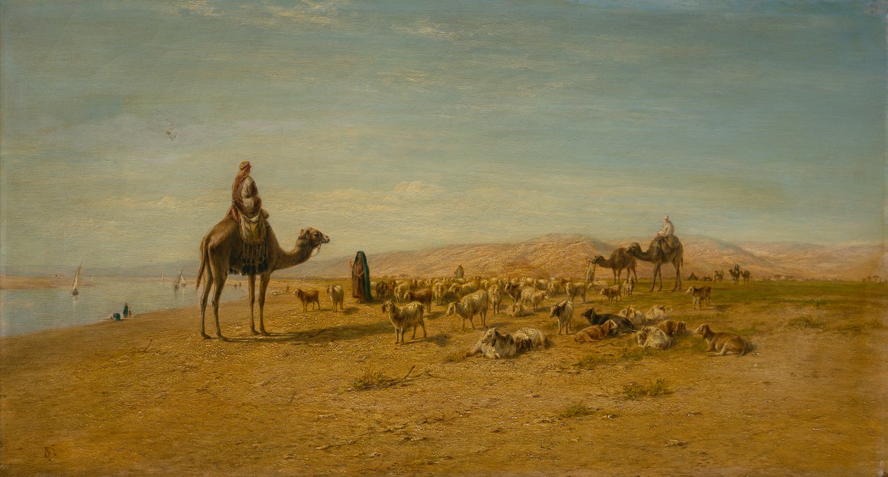 A Nílus partján (olaj, vászon) alkotó: Frederick Goodall