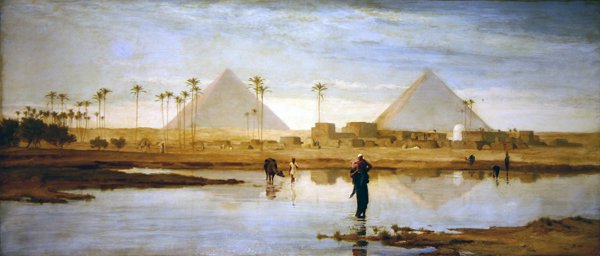 A Ford a faluba a piramisok mellett alkotó: Frederick Goodall