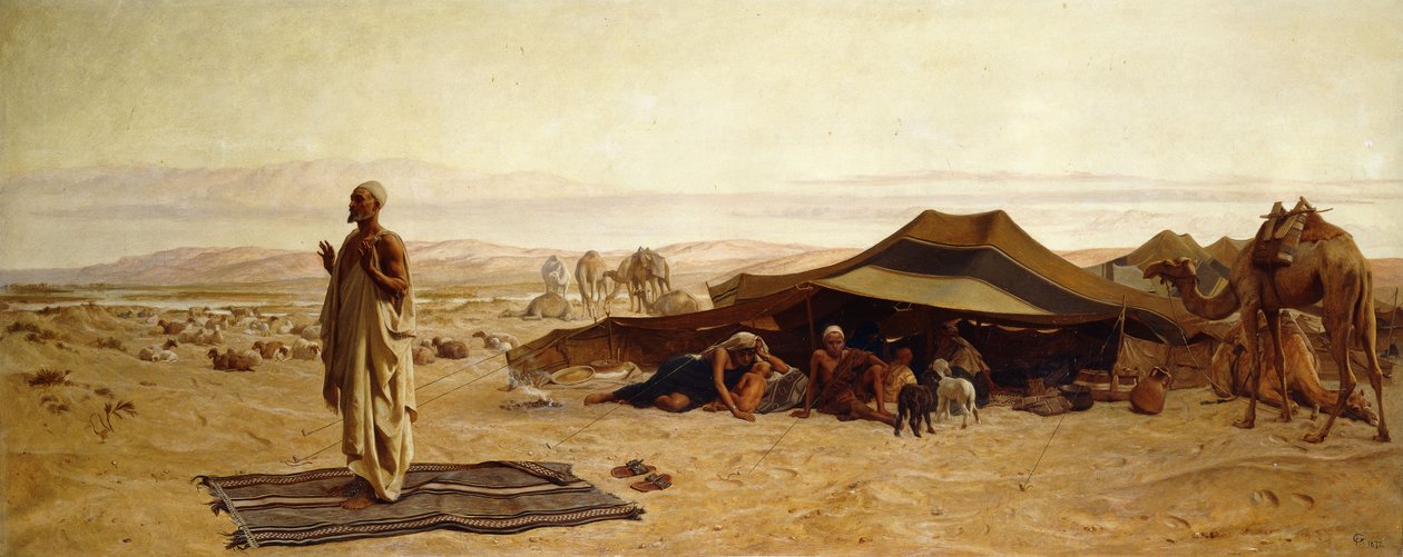 A Ház feje az imakor, 1872 alkotó: Frederick Goodall