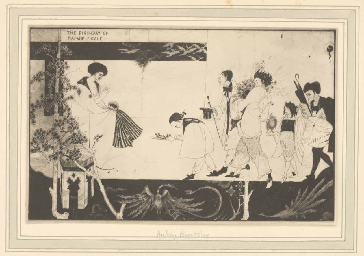 [Aubrey Beardsley: Madame Sagalle születésnapja] alkotó: Frederick H. Evans