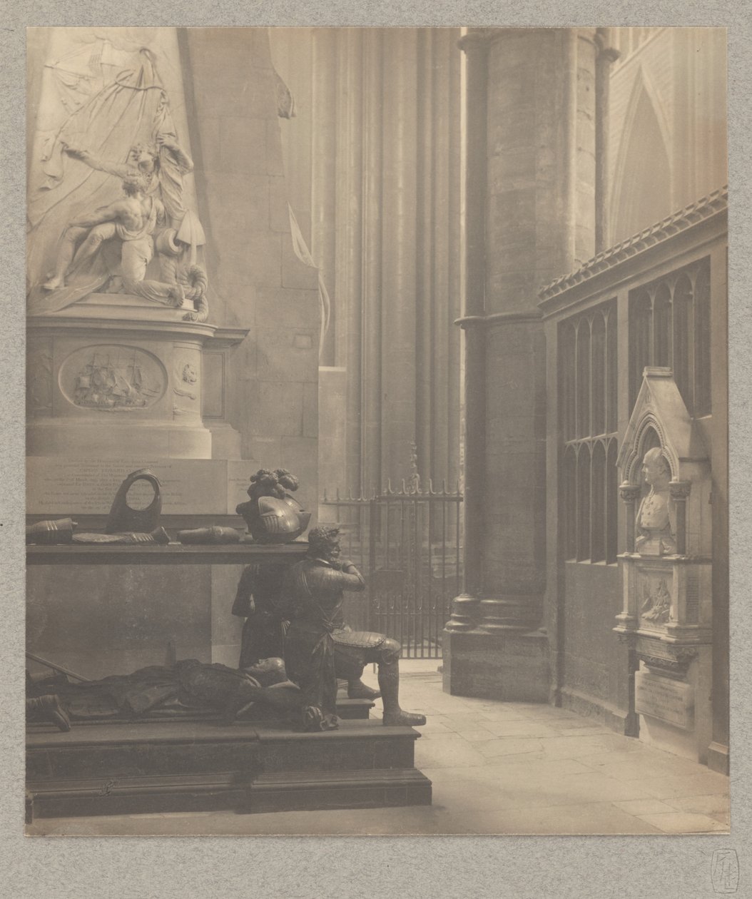 [Westminster apátság: északi keleti mellékhajó, De Vere és Franklin sírja] alkotó: Frederick H. Evans