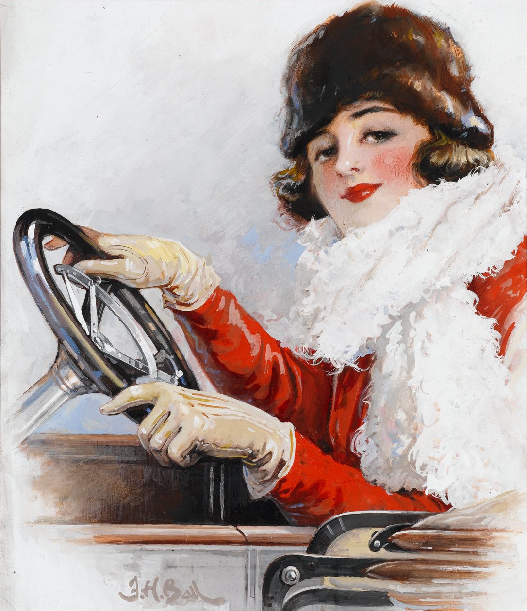 Dorothy Levitt, a leggyorsabb lány a Földön (wc, papír) alkotó: Frederick Hammersley Ball