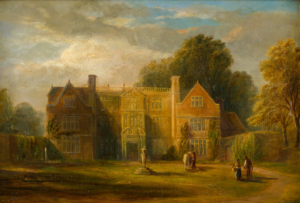 Castle Bromwich Hall, Warwickshire, 1827-91 körül (olaj a fedélzeten) alkotó: Frederick Henry Henshaw