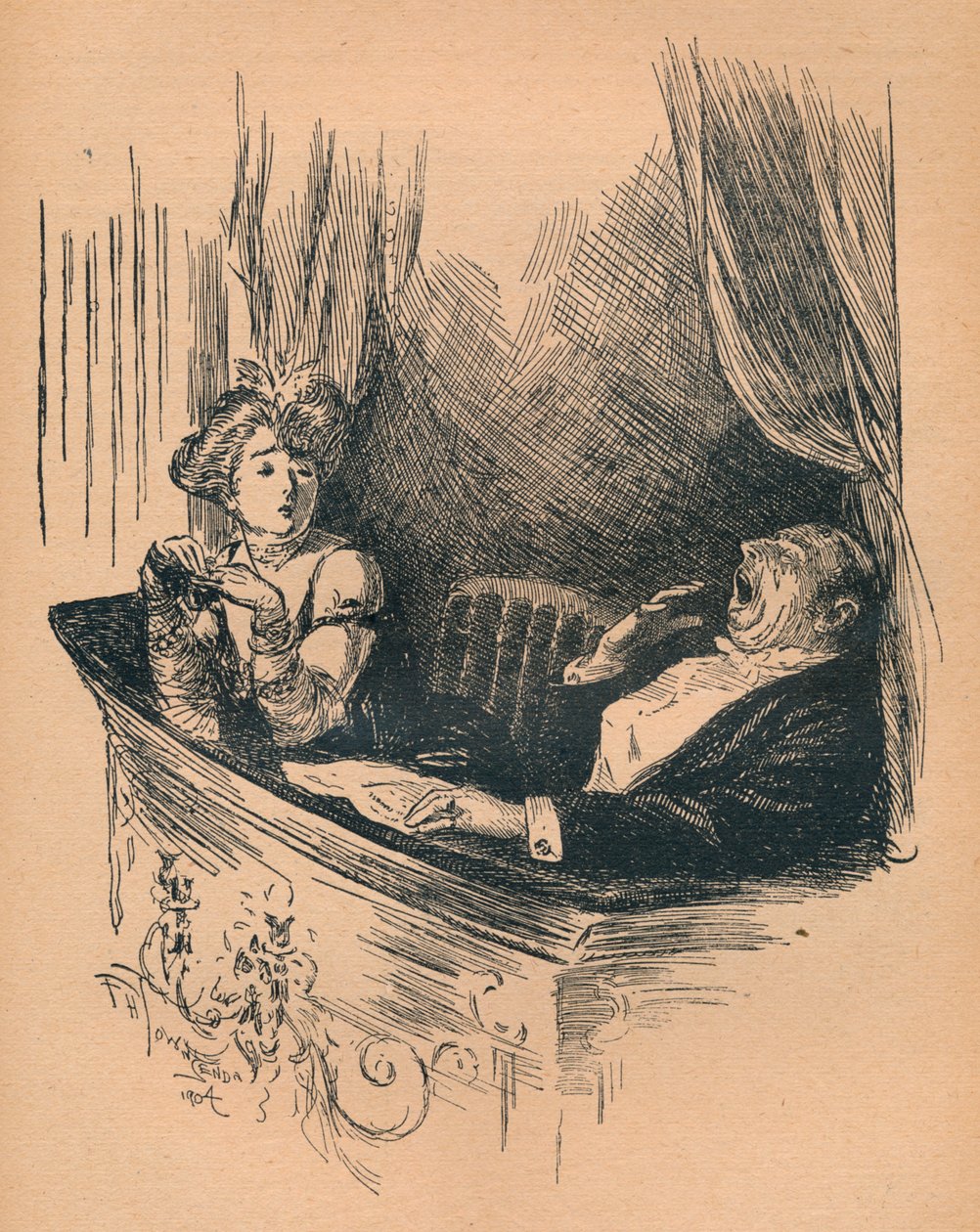 Igaz elismerés, kihallgatva a Színházban, 1904 alkotó: Frederick Henry Townsend