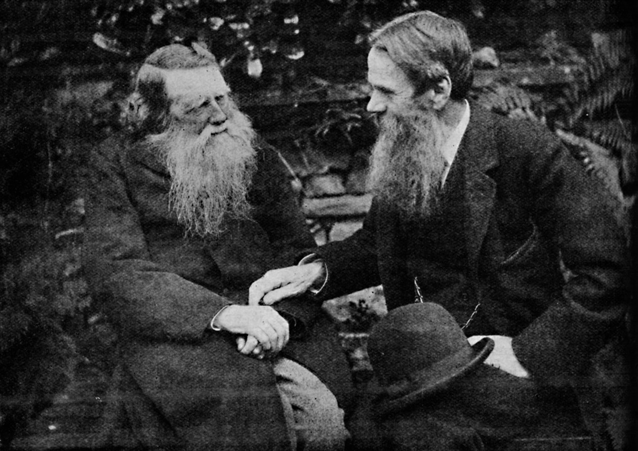 Ruskin és Holman Hunt Enjoy a Conversation on Art, 1925 alkotó: Frederick Hollyer