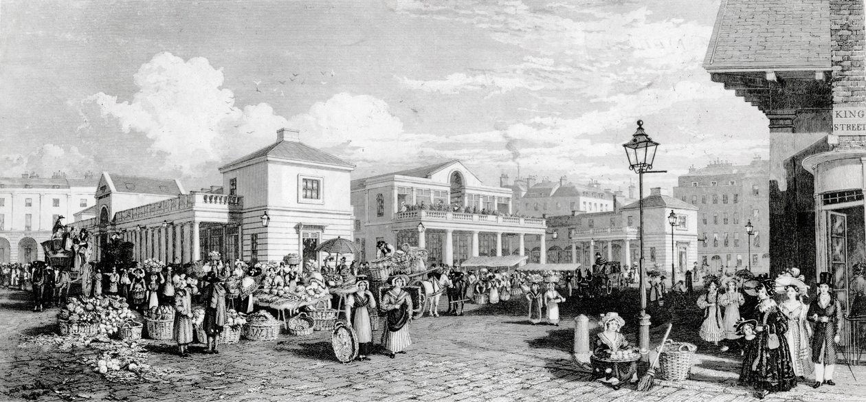 Covent Garden Market, 1832 alkotó: Frederick James Havell