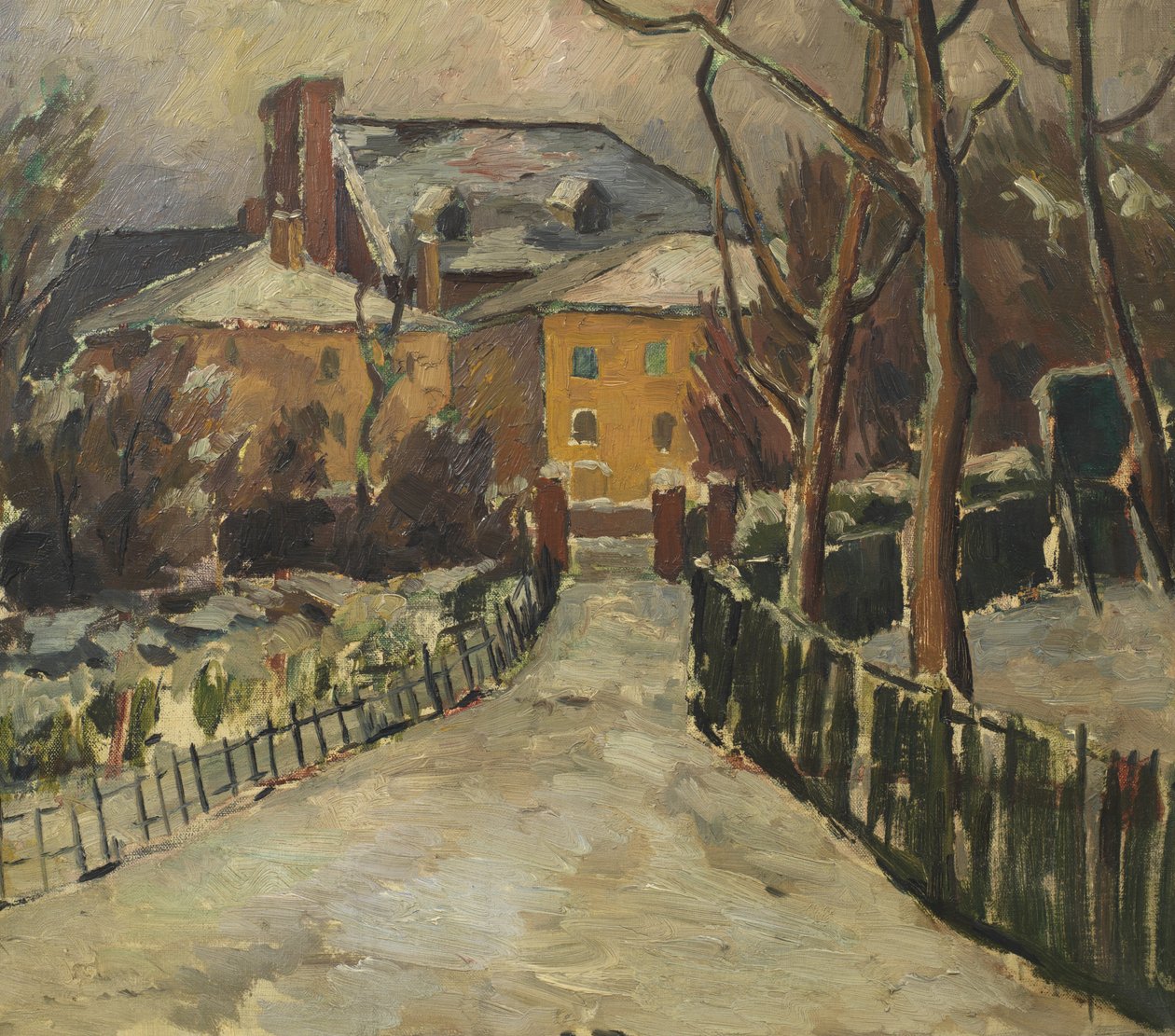 Táj hó alatt, 1920 körül (olaj, vászon) alkotó: Frederick James Porter