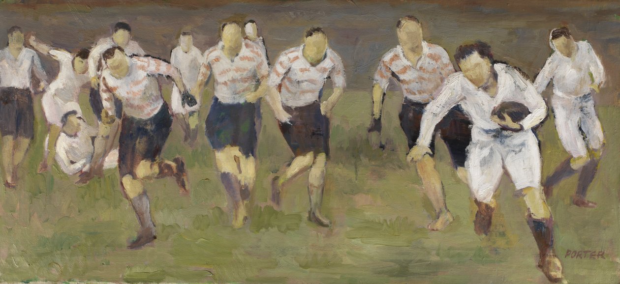 The Break-Away, 1929 körül (olaj, vászon) alkotó: Frederick James Porter