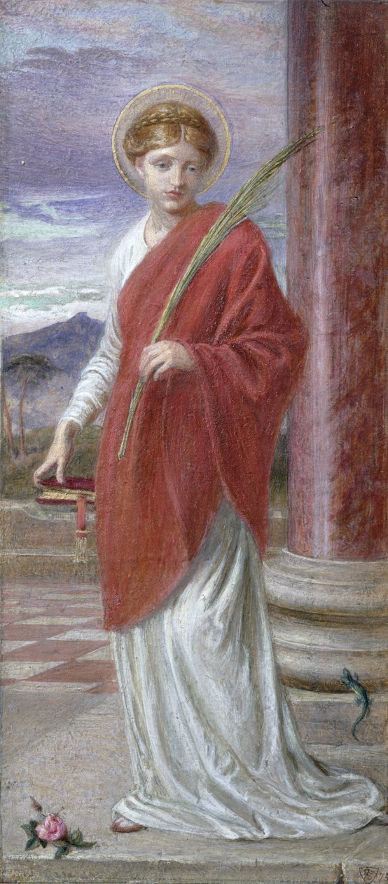 Santa Bibliana (gouache) alkotó: Frederick James Sheilds