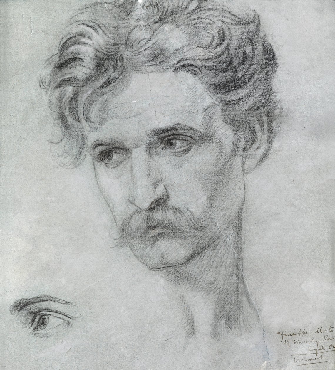 Giuseppe Moto tanulmánya (kréta papíron) alkotó: Frederick James Sheilds
