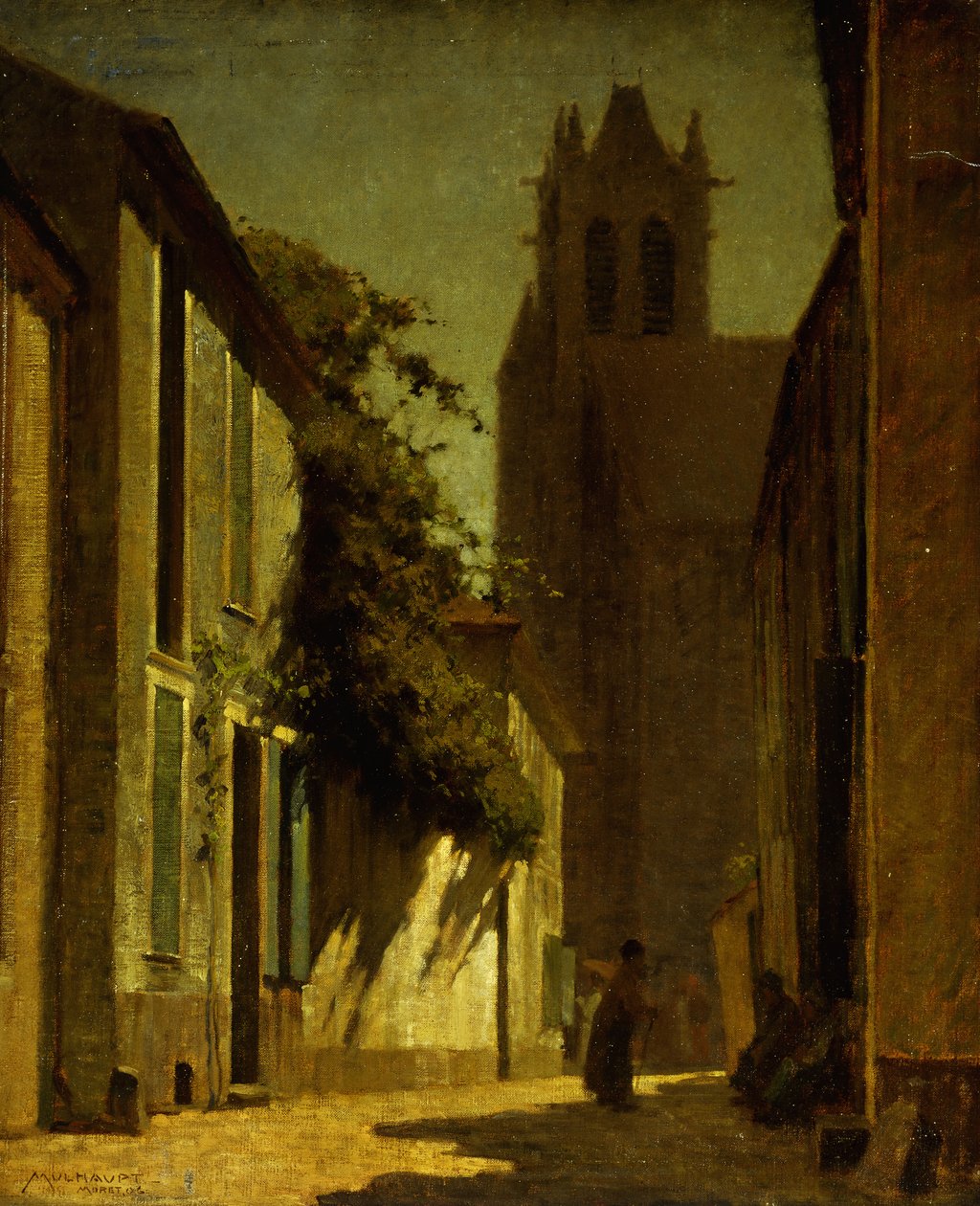 Utcai jelenet, Moret alkotó: Frederick John Mulhaupt