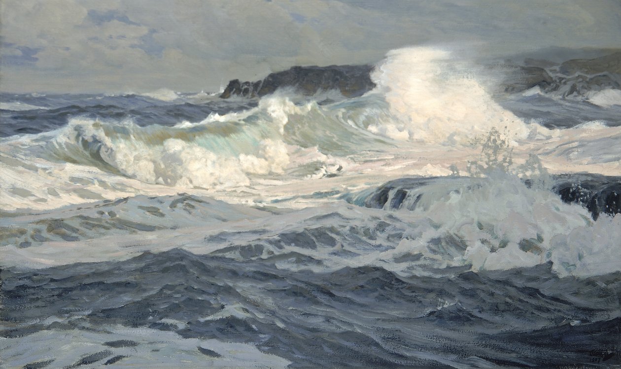 Southwesterly Gale, St. Ives, 1907. alkotó: Frederick Judd Waugh