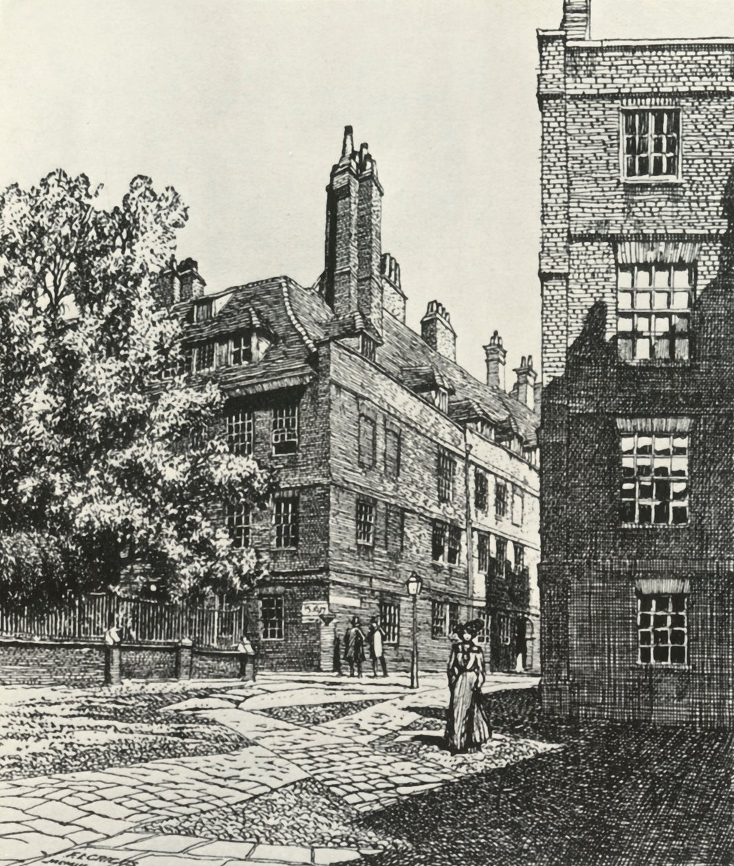 Cliffords Inn London Cityben, 1903, 1934. alkotó: Frederick Landseer Maur Griggs