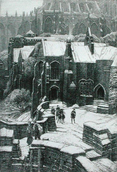 The Almonry, Chipping Campden 1925 (rézkarc) alkotó: Frederick Landseer Maur Griggs