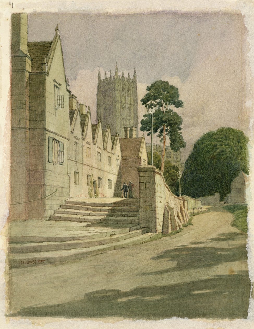 The Almshouses, Campden, 1907 (wc papíron) alkotó: Frederick Landseer Maur Griggs