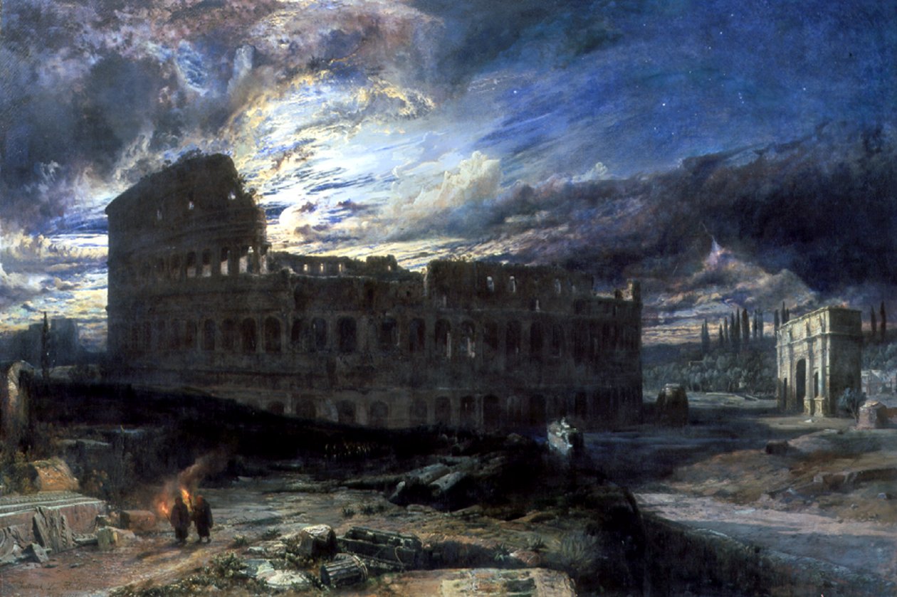 A római Colosseum holdfényben, 1859 alkotó: Frederick Lee Bridell