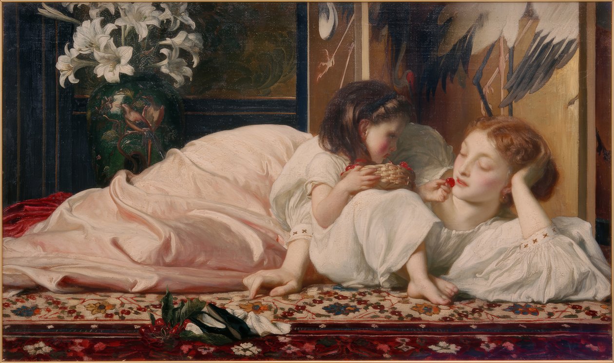 Anya gyermekével (cseresznye) alkotó: Frederick Lord Leighton