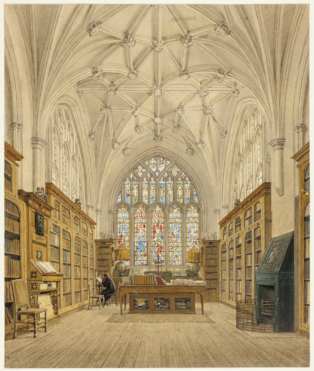 A Winchester College könyvtára alkotó: Frederick Mackenzie