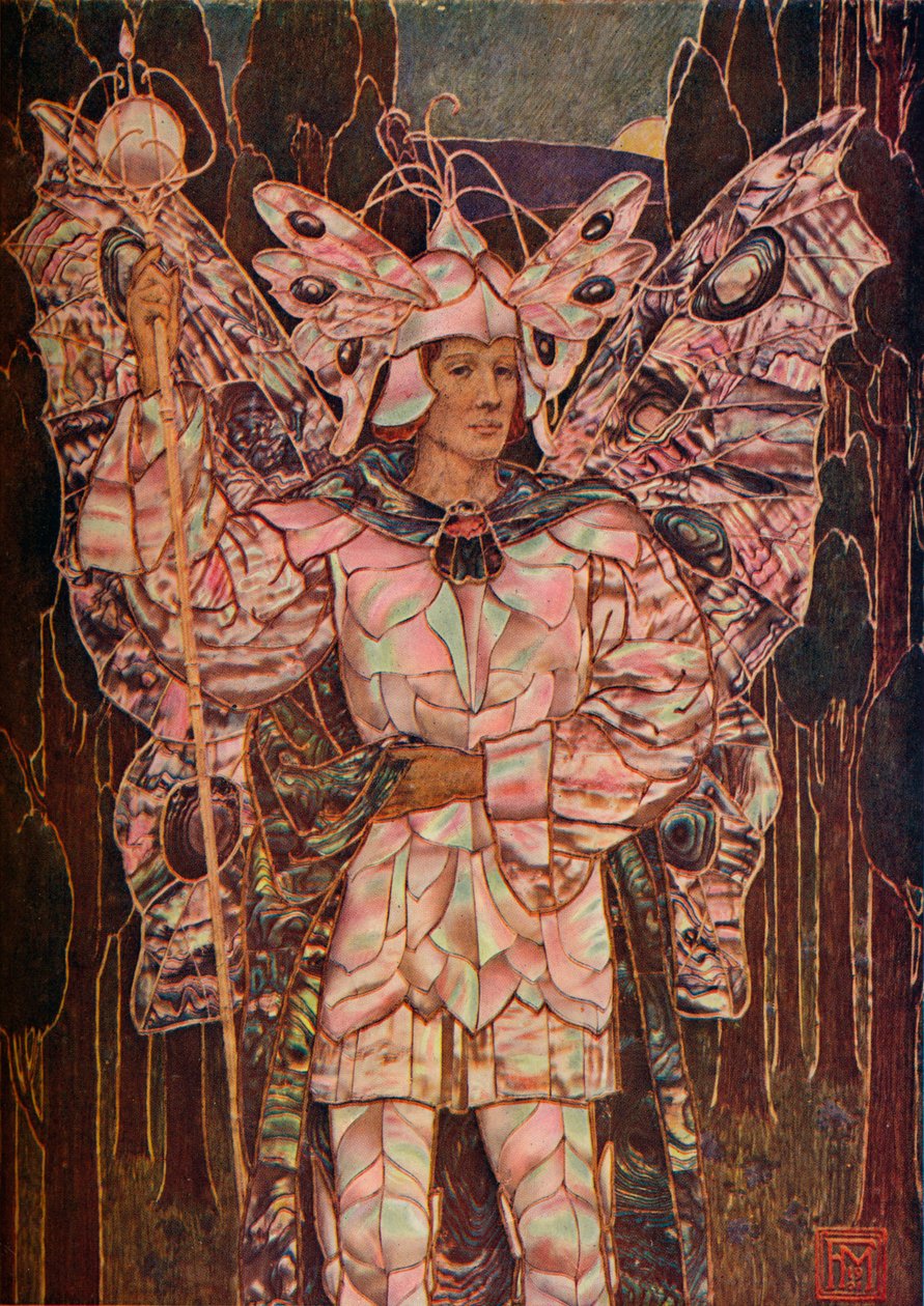 Panel Gesso és Mother-O-Pearl, c1901 alkotó: Frederick Marriott