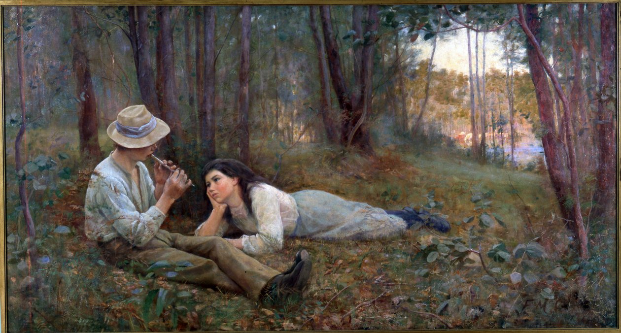 Bush-idill, 1893 alkotó: Frederick McCubbin