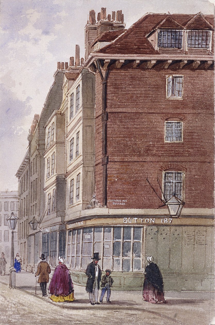 Fleet Street, London, 1845 alkotó: Frederick Napoleon Shepherd