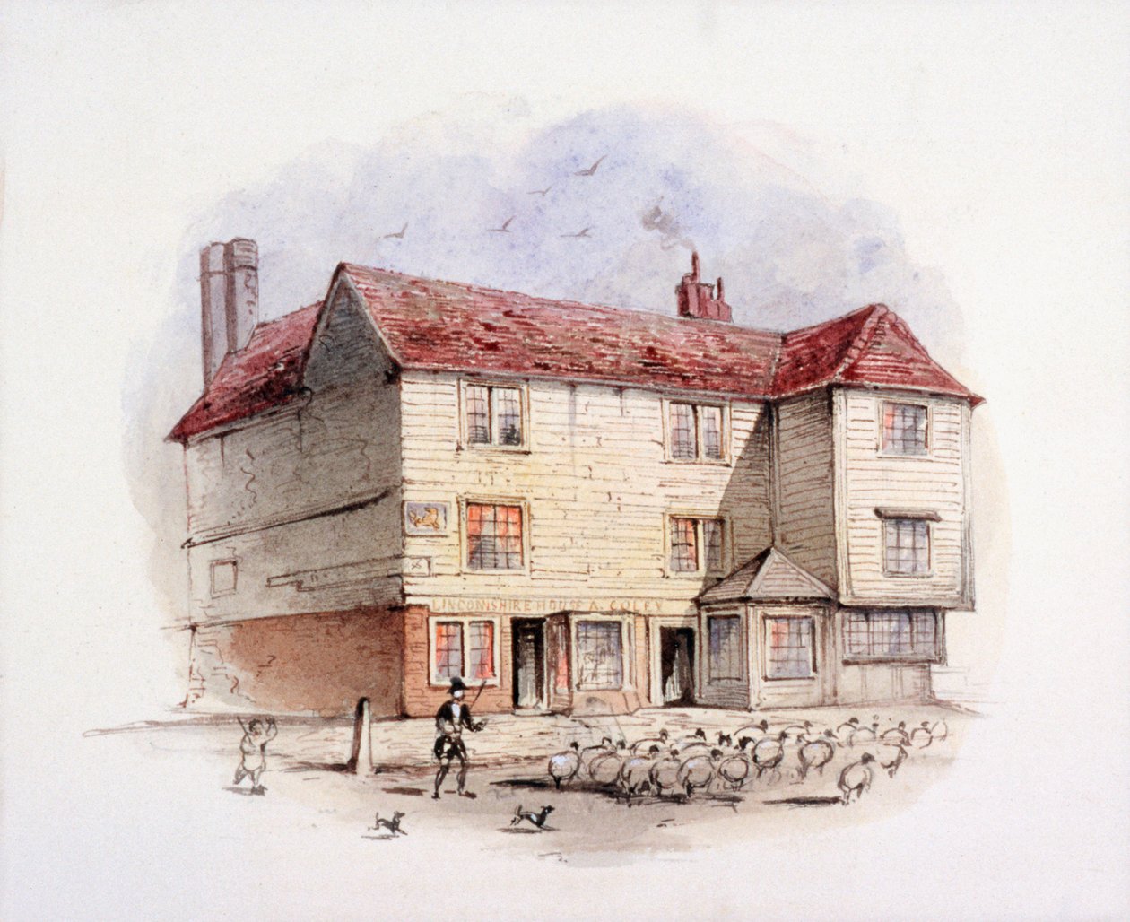 Islington Green, London, 1840 alkotó: Frederick Napoleon Shepherd