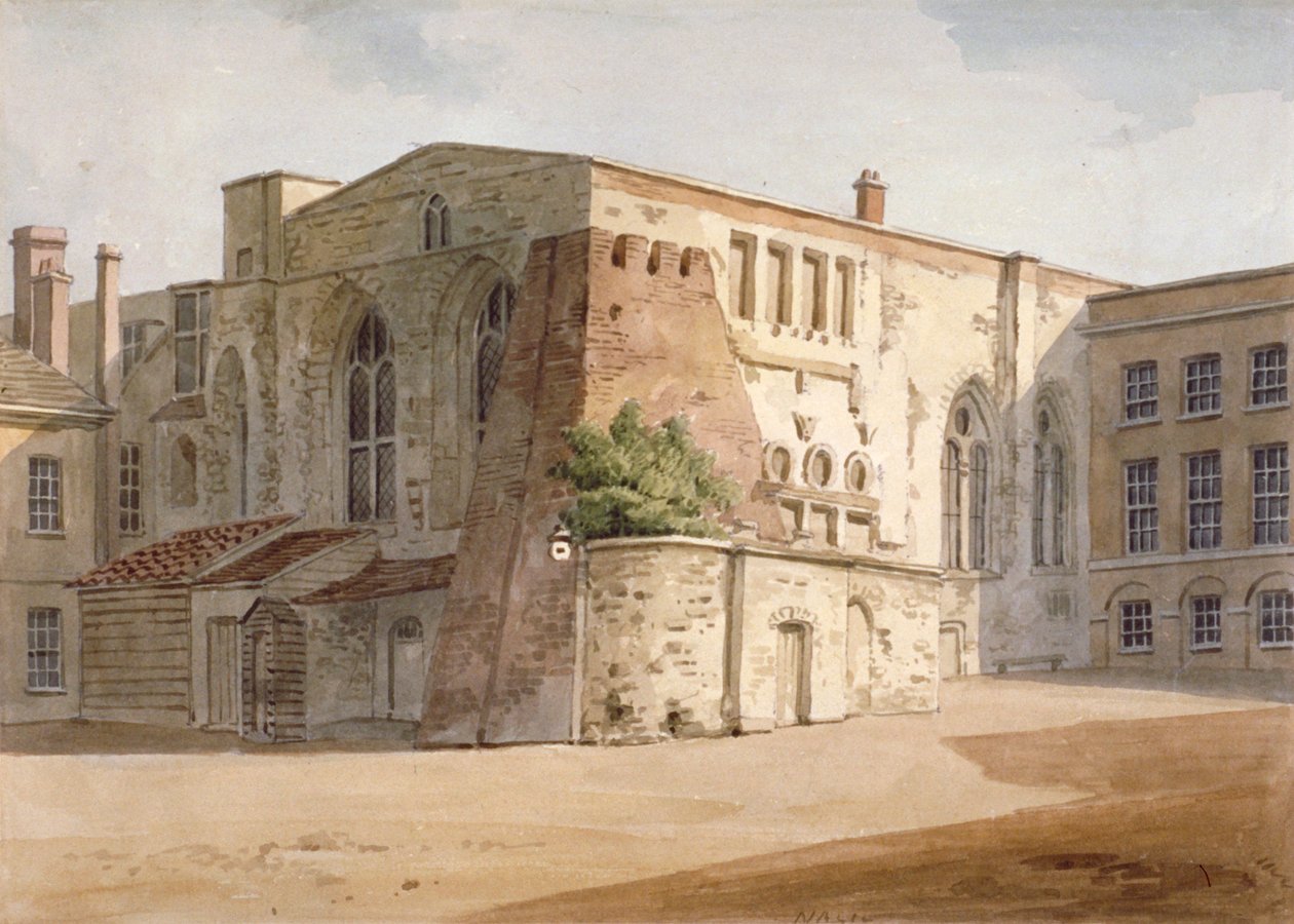 A Painted Chamber külső képe, Westminster palota, London, c1805 alkotó: Frederick Nash