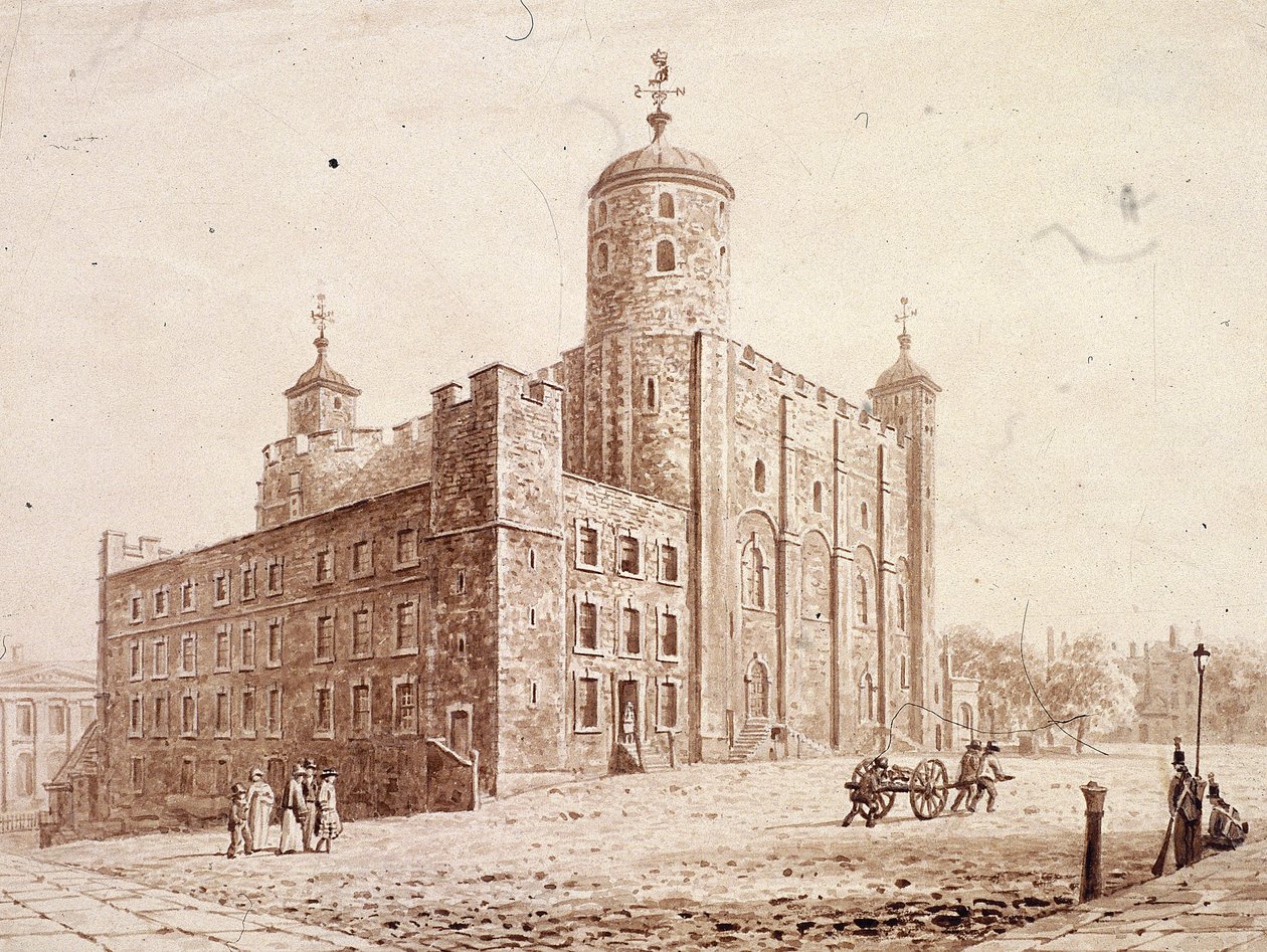 Tower of London, London, 1820 alkotó: Frederick Nash