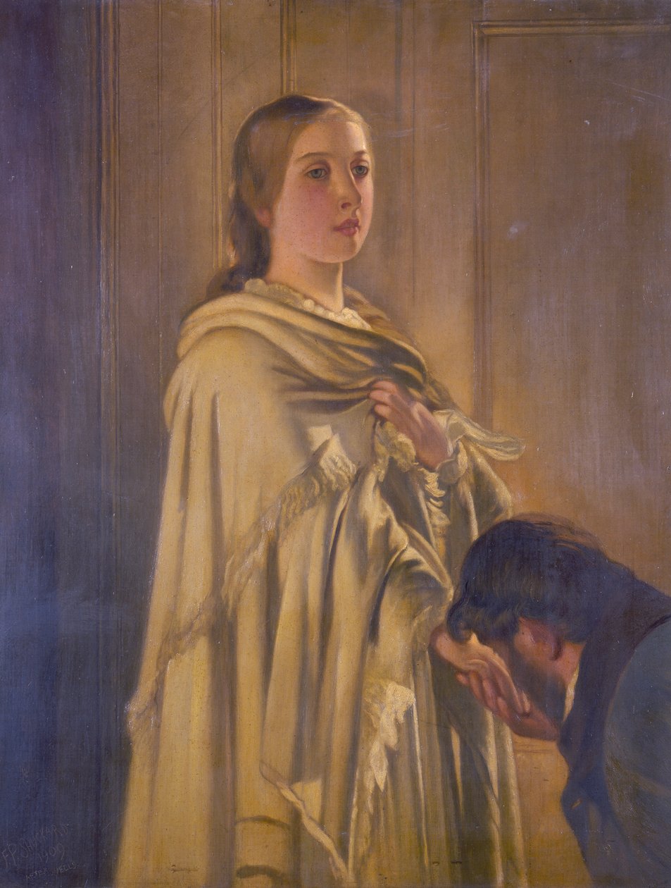 „Viktória királynő felvétele hírét fogadja a Kensington-palotában, 1837. június 20.”, 1909 alkotó: Frederick P Shuckard