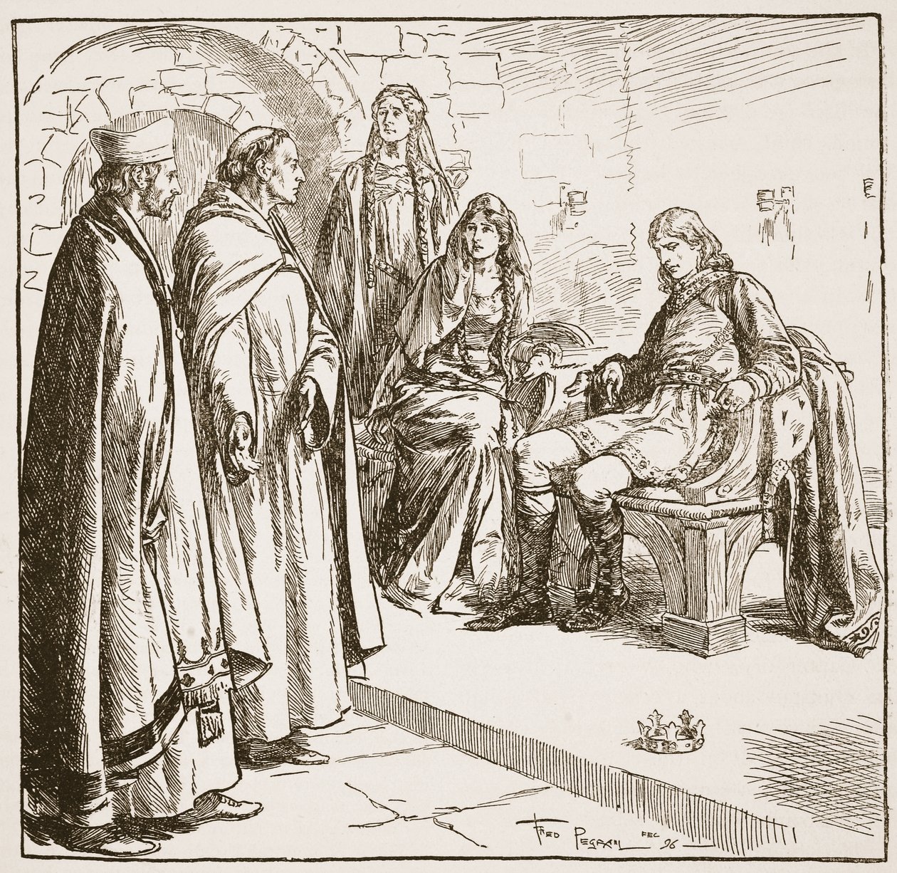 Dunstan, Edwy és Elgiva, illusztráció a 