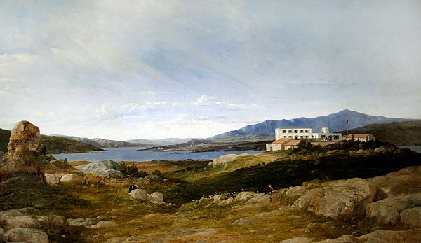 Kilátás Garibaldi villájára, Caprera, Szardínia alkotó: Frederick Richard Lee