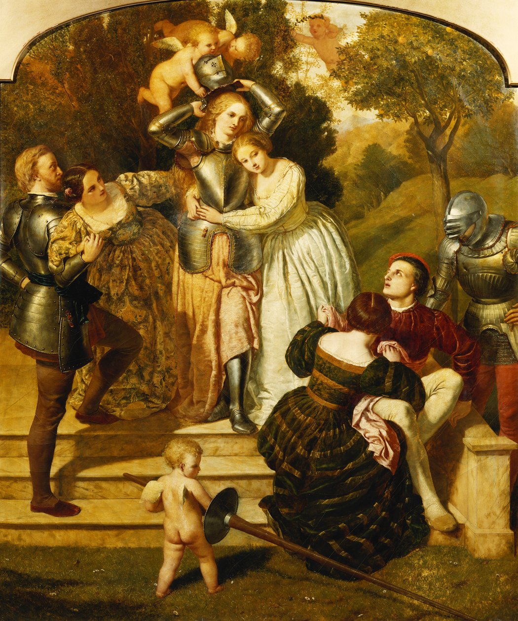 Britomart Unarming, 1855 körül alkotó: Frederick Richard Pickersgill
