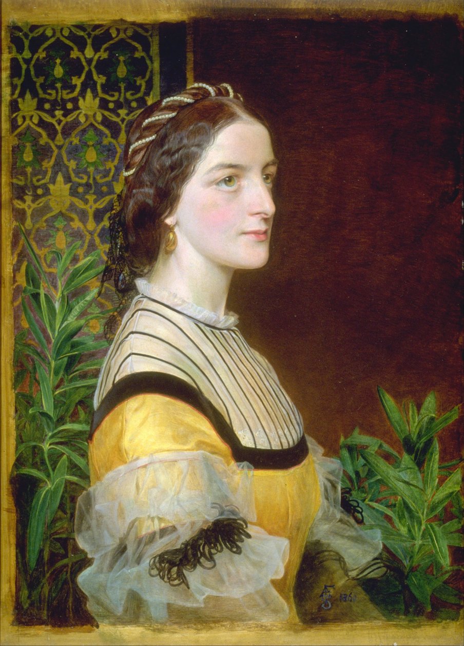 Hölgy portréja, valószínűleg Anne Simms Reeve, Brancaster Hall, Norfolk alkotó: Frederick Sandys
