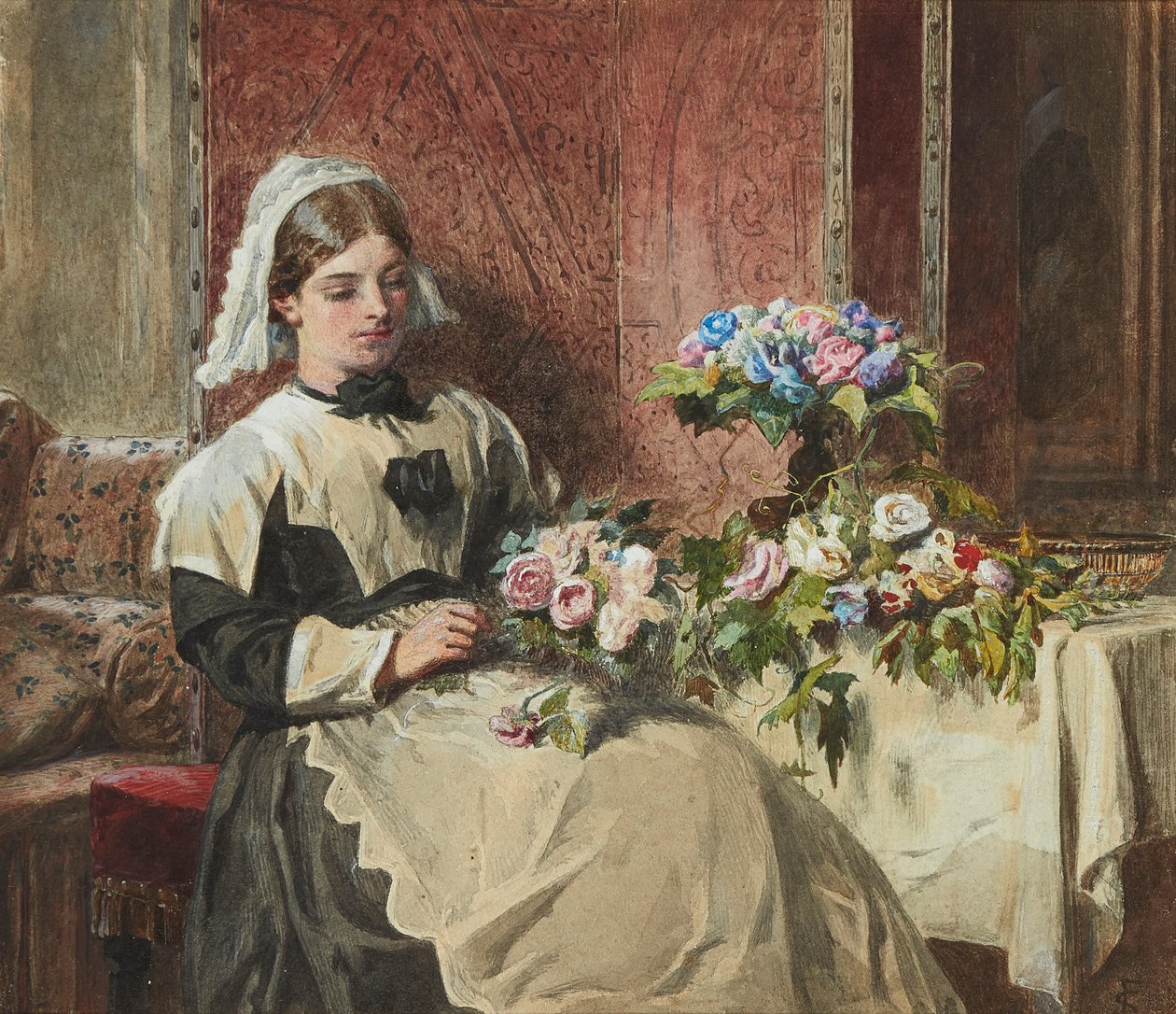 Off-Duty (akvarell) alkotó: Frederick Smallfield