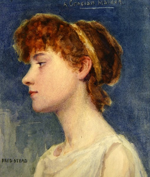 Egy görög leány, 1890 körül (akvarell papíron) alkotó: Frederick Stead