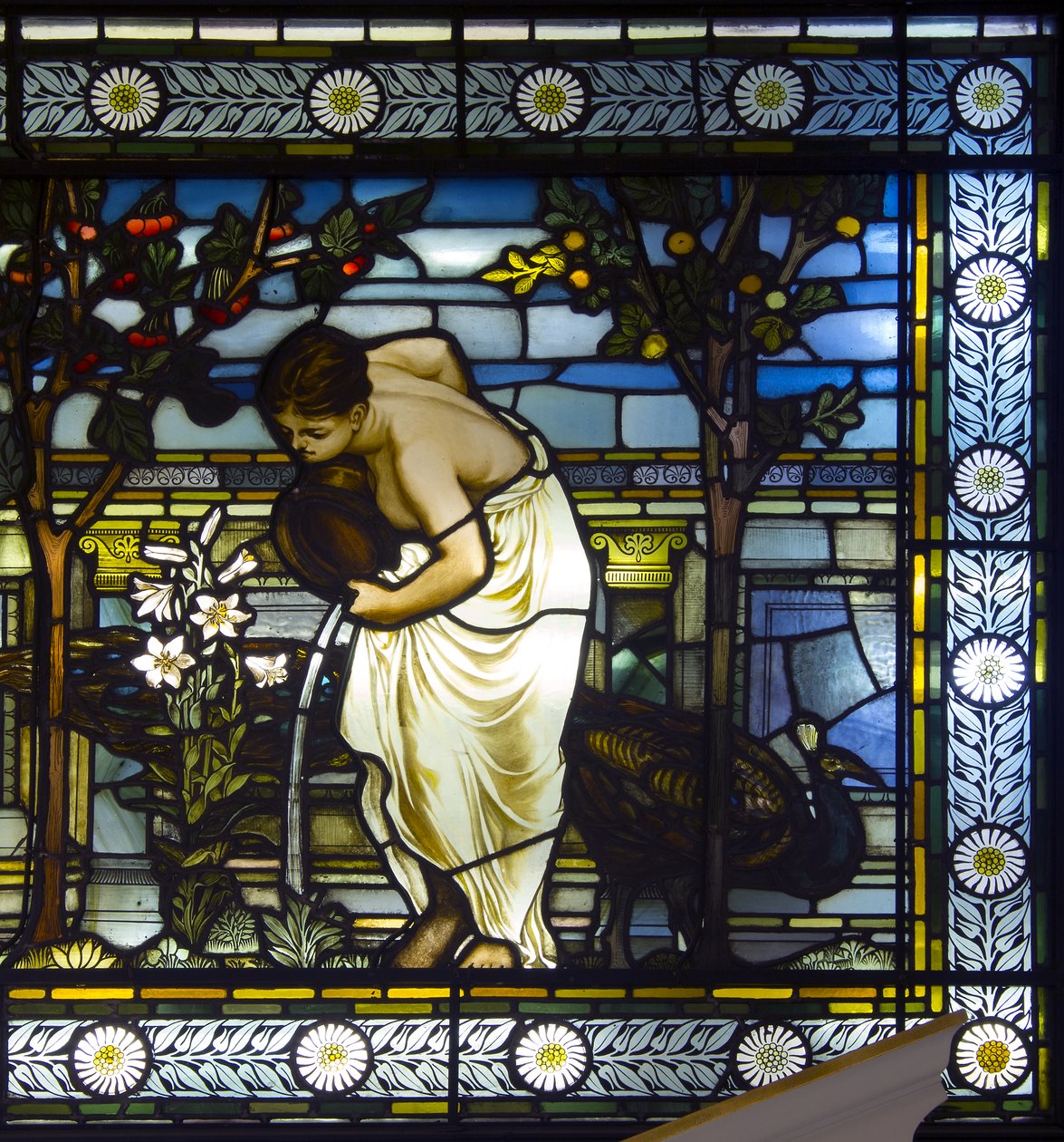 London, Thomas Goode Showroom, South Audley Street, GE Cooke, Frederick Vincent Hart (1843-1914), Classical Maidens In A Garden, 1876 alkotó: Frederick Vincent Hart