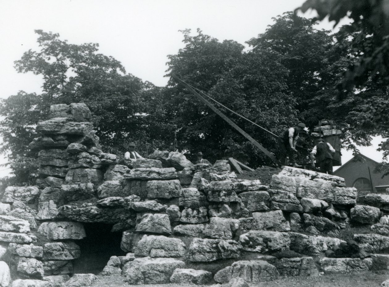 Az ElandAntelope Paddock építése a londoni állatkertben, 1924. június alkotó: Frederick William Bond