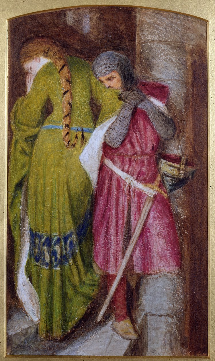 Találkozás a toronylépcsőn, Helellil und Hildebrand, 1864 alkotó: Frederick William Burton