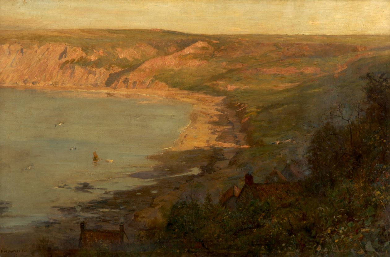 Runswick Bay (Olaj, vászon) alkotó: Frederick William Jackson