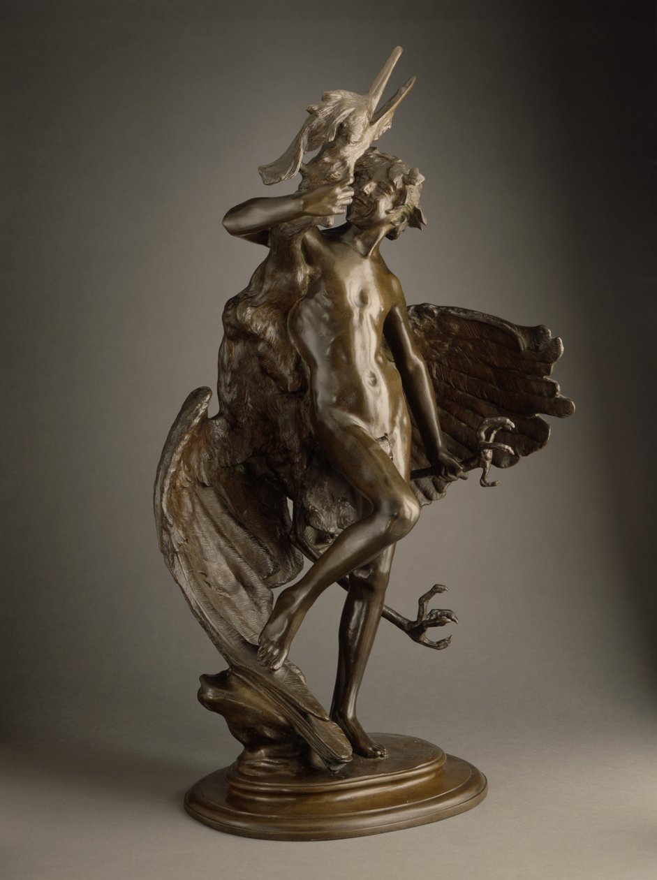 Fiatal Faun és Heron alkotó: Frederick William MacMonnies