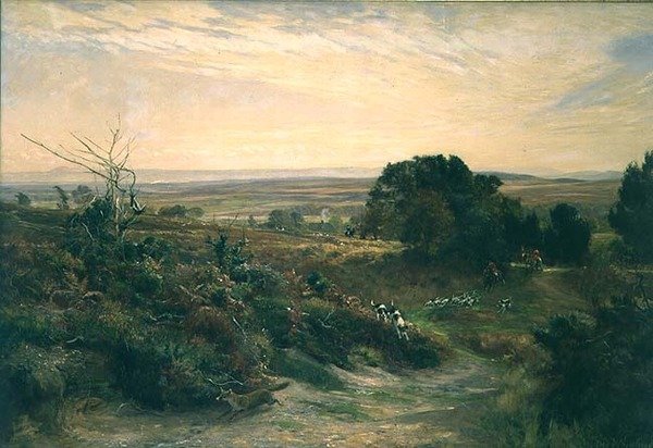 A dél-dorseti vadászat az Eggerdon Hillen alkotó: Frederick William Newton Whitehead