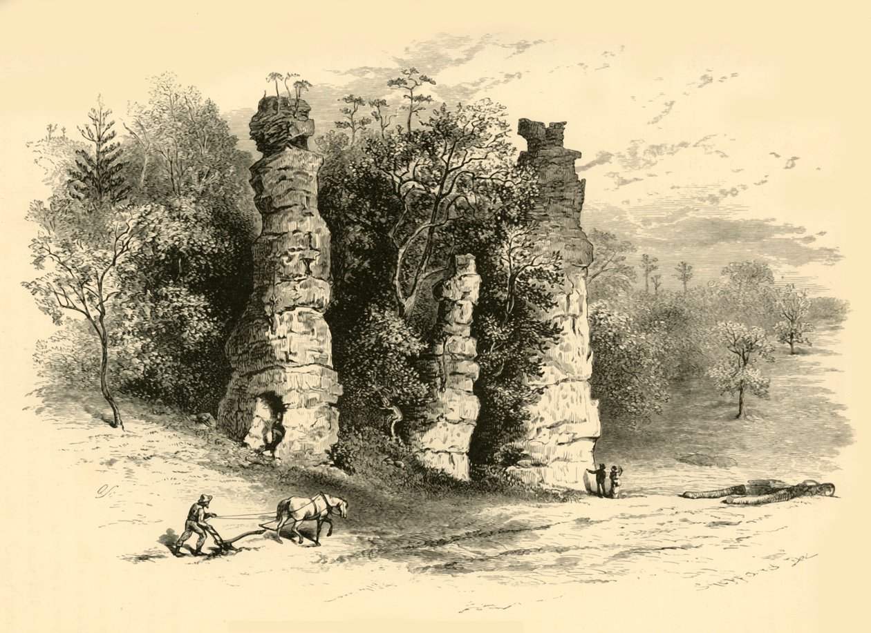 „Természetes tornyok”, 1872. alkotó: Frederick William Quartley