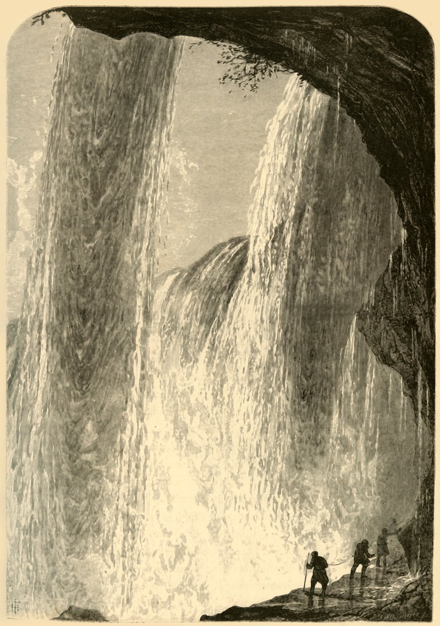 „Under the Falls, Canada Side”, 1872. alkotó: Frederick William Quartley