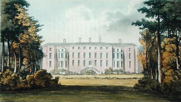 Ham House, Ackermann „Művészetek tárházából”, megjelent 1826 körül (színes litó) alkotó: Frederick Wilton Litchfield (after) Stockdale