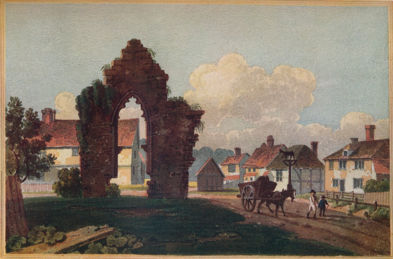 Egy ősi kápolna maradványai, Milkhouse Street, Cranbrook közelében, Kent, 1813 alkotó: Frederick Wilton Litchfield Stockdale