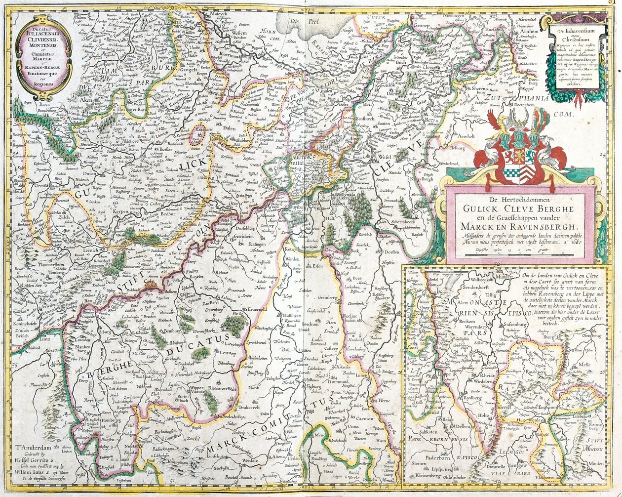 Ravensberg grófjának térképe (Németország) (rézkarc alkotó: Frederick de Wit