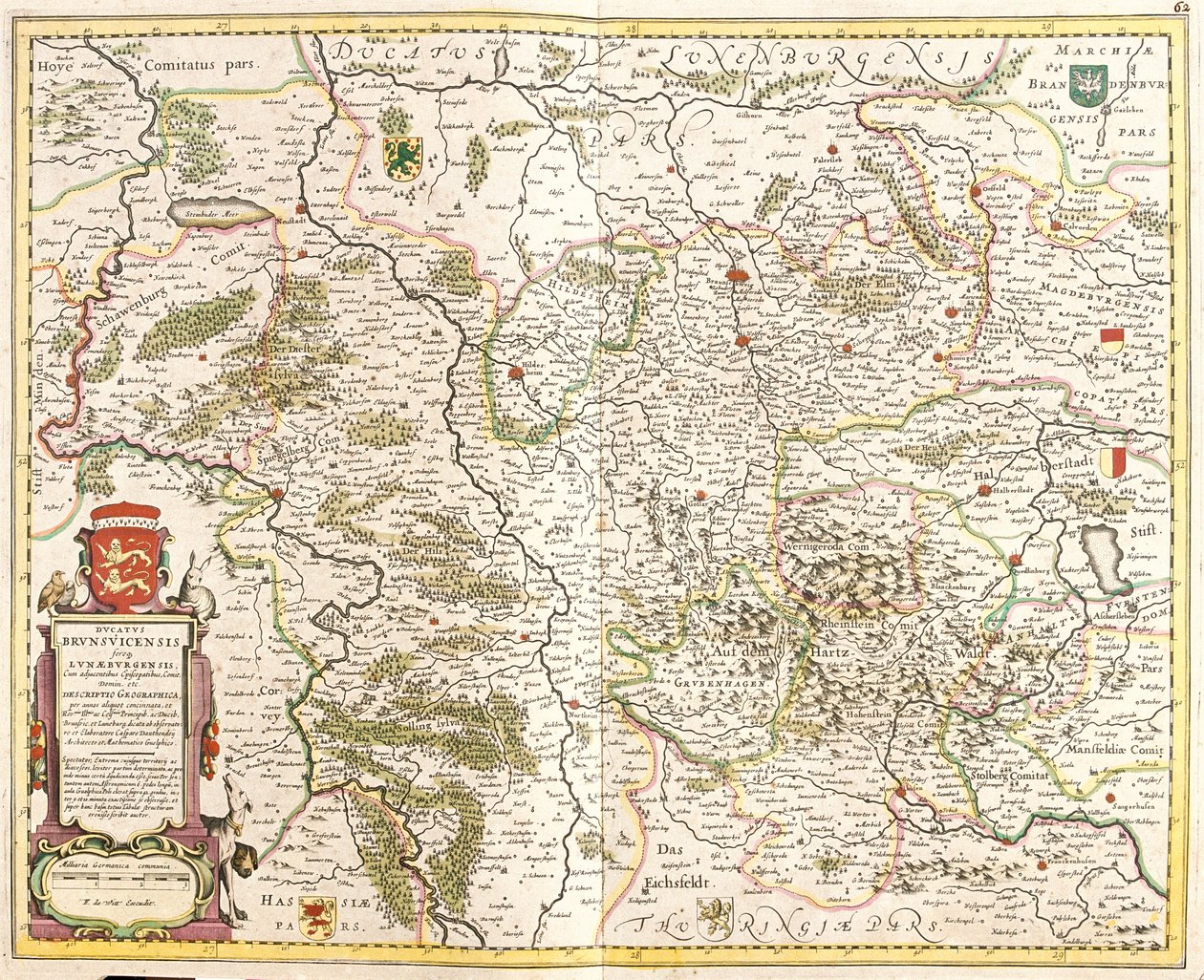 A Brunswicki Hercegség térképe (Németország) (rézkarc alkotó: Frederick de Wit